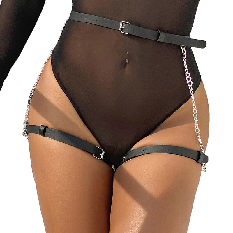 SUBBLIME - CINTURA IN PELLE NERA TAGLIA UNICA-0