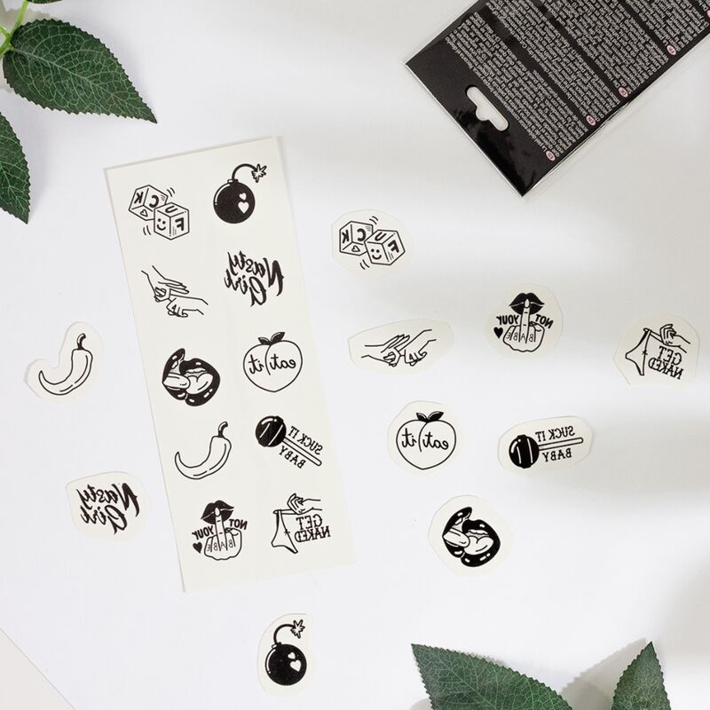 SECRET PLAY - SET DI 10 TATUAGGI TEMPORANEI DELLA COLLEZIONE SPICY-3