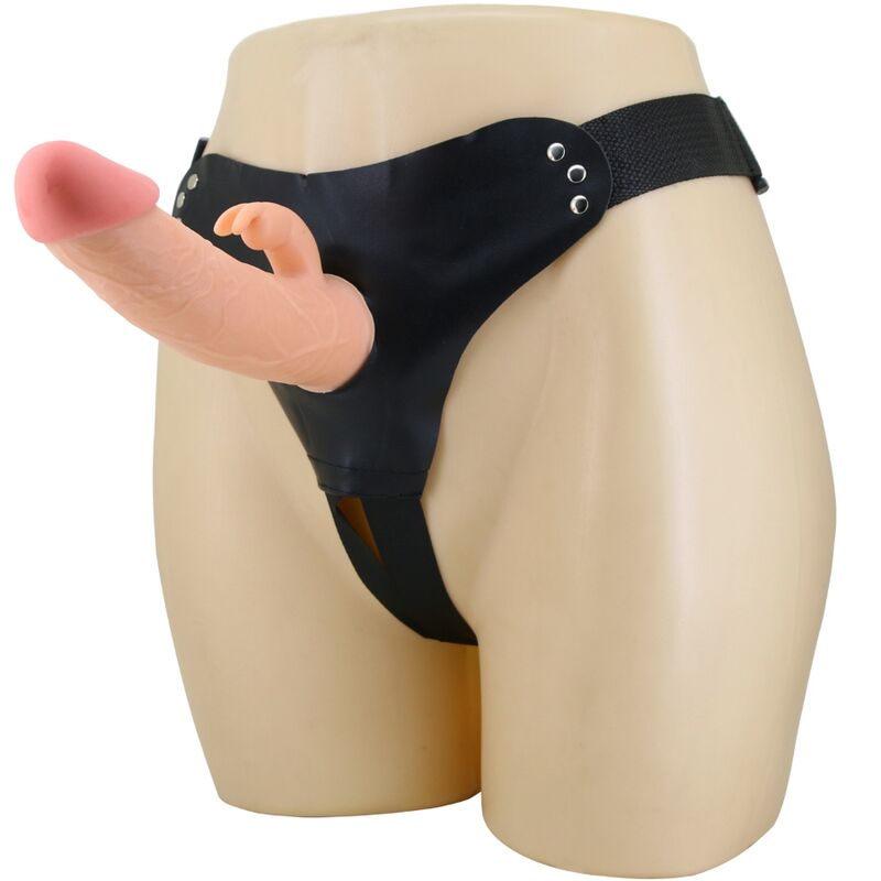 PRETTY LOVE - MAVIS HARNESS SLIP UNIVERSALE CON DILDO 19 CM NATURALE-0