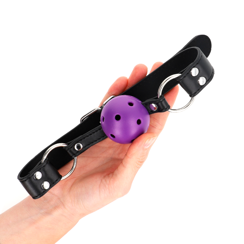 KINK - PALLA TRASPIRANTE BAVAGLIO 4 CM CON DOPPIO RIVETTO VIOLA 62,5 x 2,5 CM REGOLABILE 42-58 CM-2