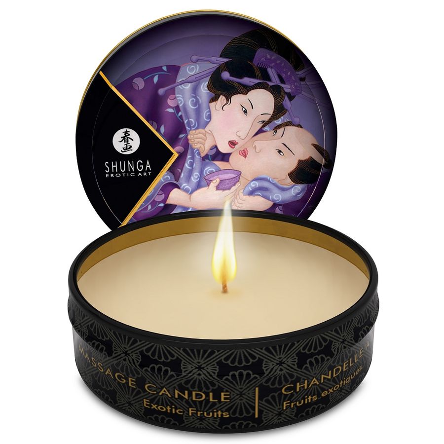 SHUNGA - CANDELA DA MASSAGGIO MINI CARESS BY CANDELIGHT AI FRUTTA ESOTICA 30 ML-0