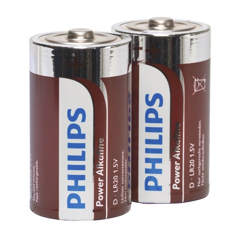 PHILIPS - POWER ALKALINE PILA D LR20 BLISTER * 2-1
