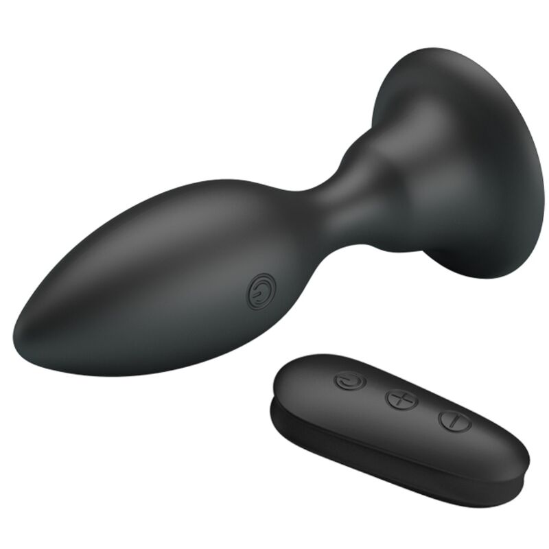 MR PLAY - PLUG ANALE CON TELECOMANDO VIBRAZIONE NERO-1