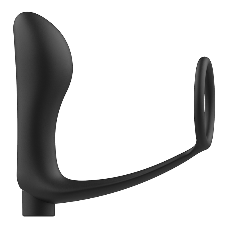 ADDICTED TOYS - ANELLO PER PENE CON TELECOMANDO PLUG ANALE NERO RICARICABILE-3