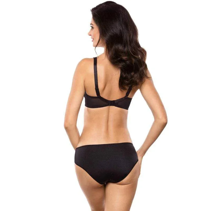 Sheer Embroidered Bikini Panty Gorteks Onyx - STREET STYLE