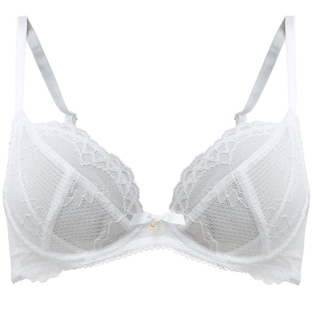 Sheer Plunge Bra Gossard Superboost Lace White-4