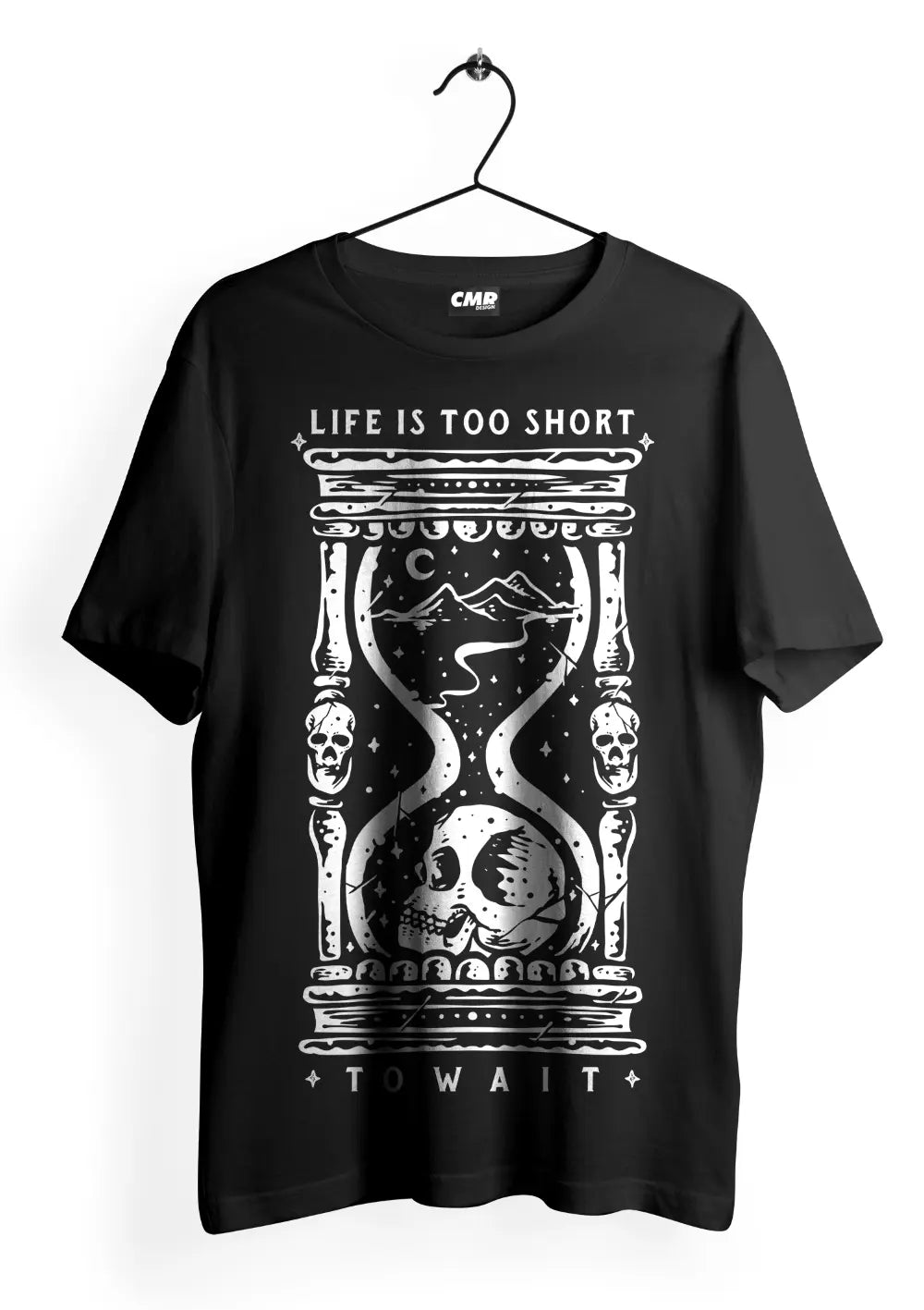 T-Shirt Maglietta Life is too Short Urban Oversize-0