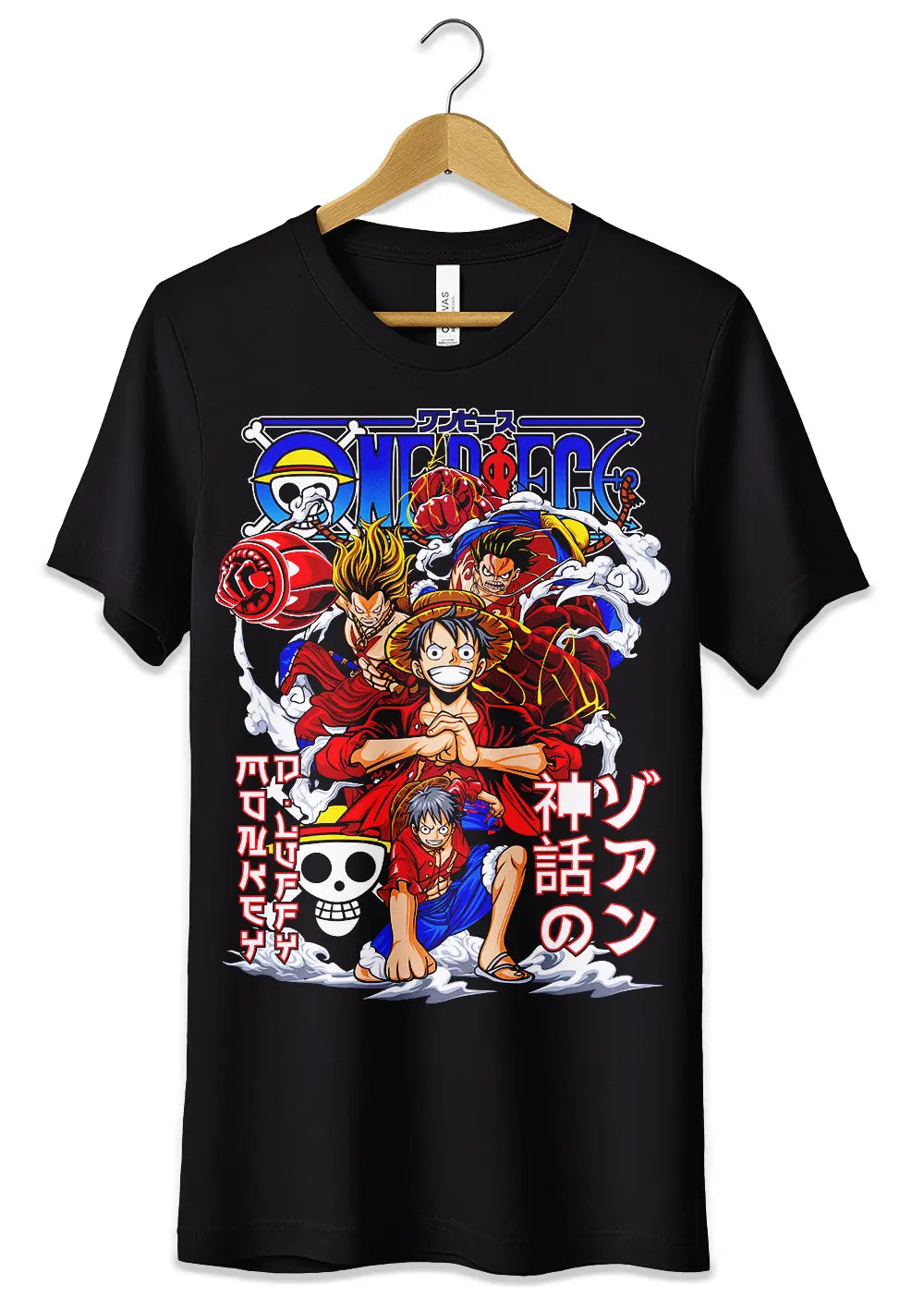T-Shirt Maglietta Monkey D Luffy Rubber Gear 4-0