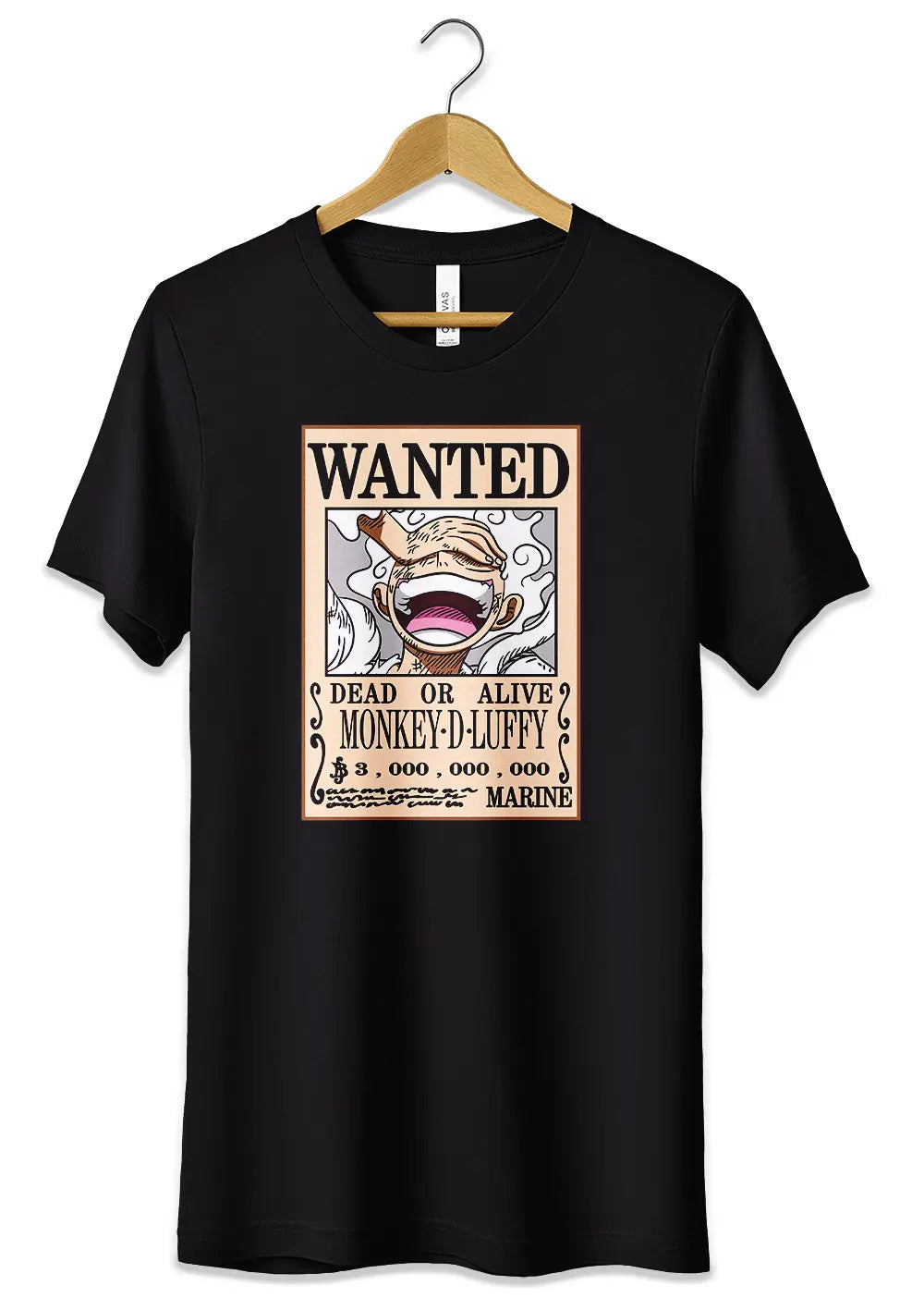 T-Shirt Maglietta Anime Monkey D Luffy Rubber Gear 5 Manifesto Wanted One Piece-0