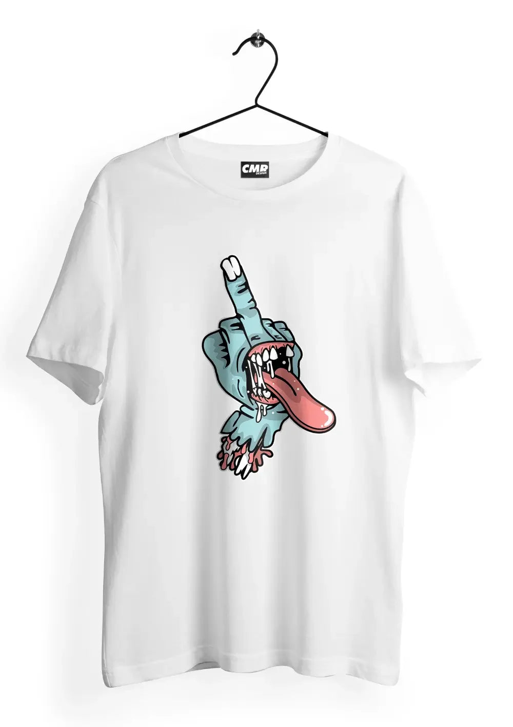 T-Shirt Dito Medio Zombie 100% Cotone Unisex - STREET STYLE