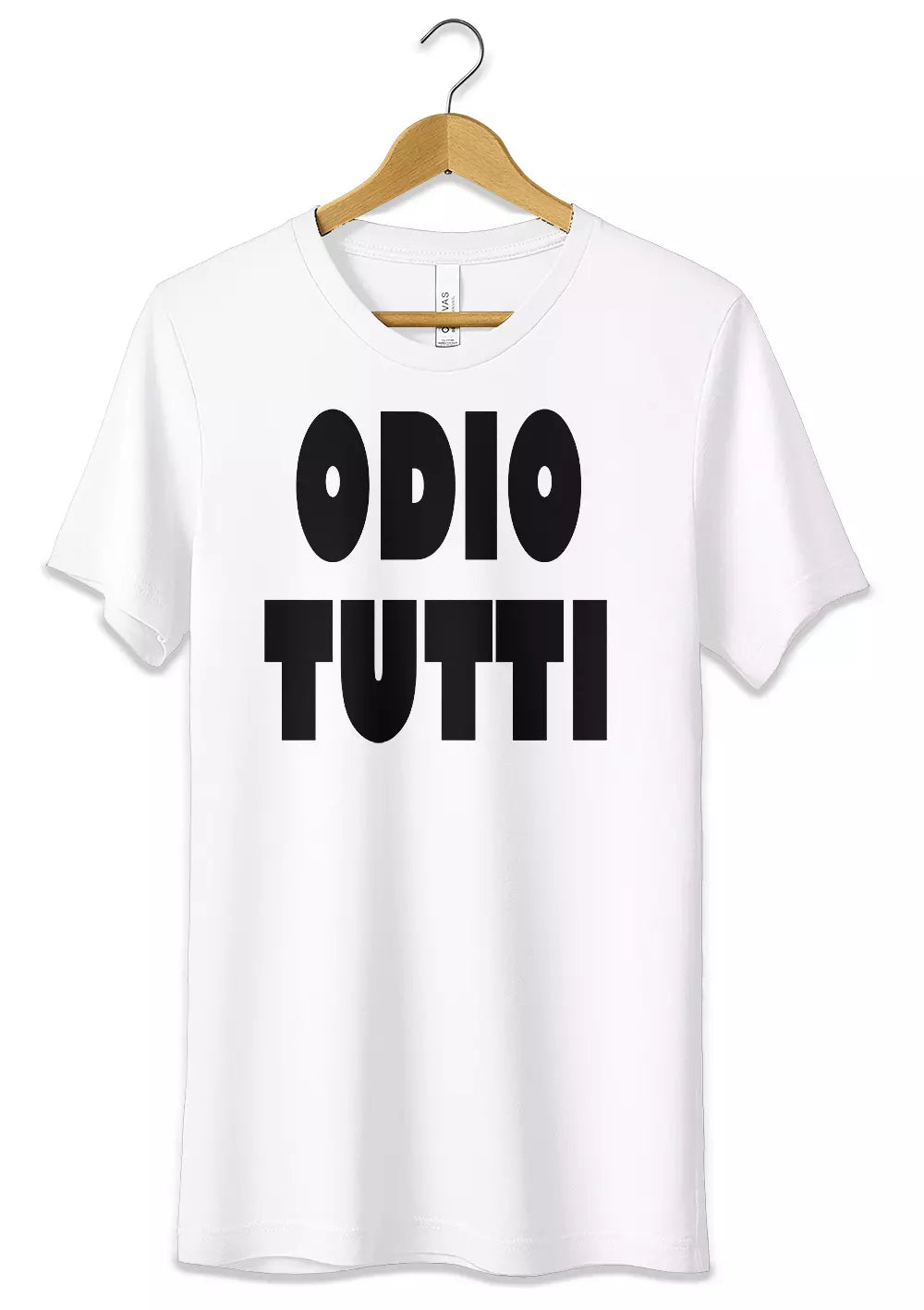 T-Shirt Maglietta Odio Tutti Frase Divertente Cotone-1