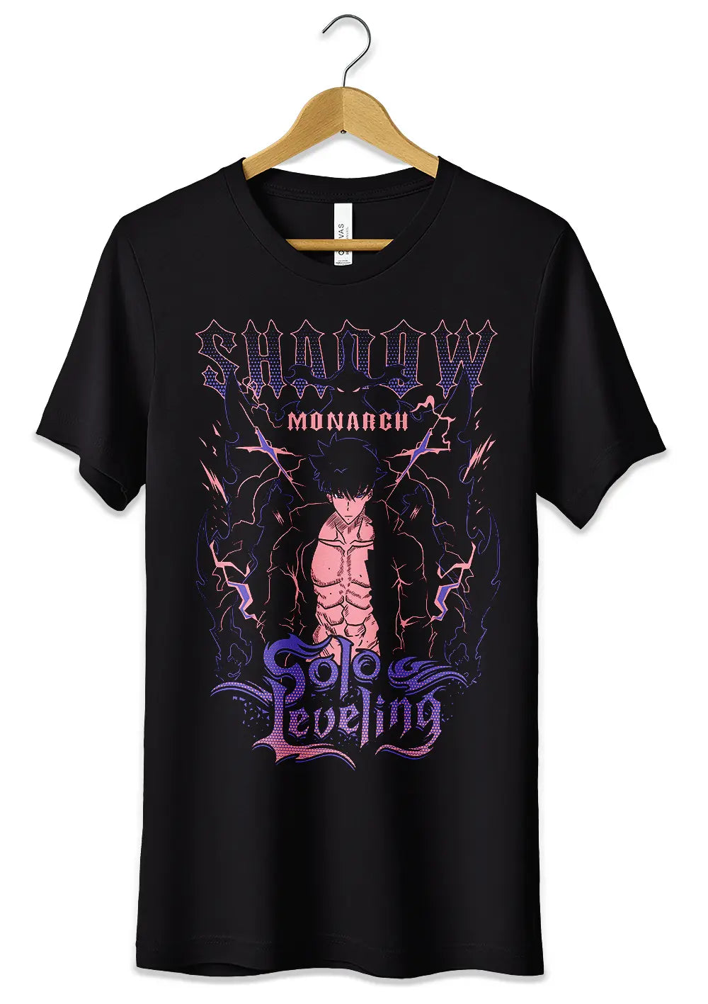 T-Shirt Maglietta Solo Leveling Shadow Monarch Anime-0
