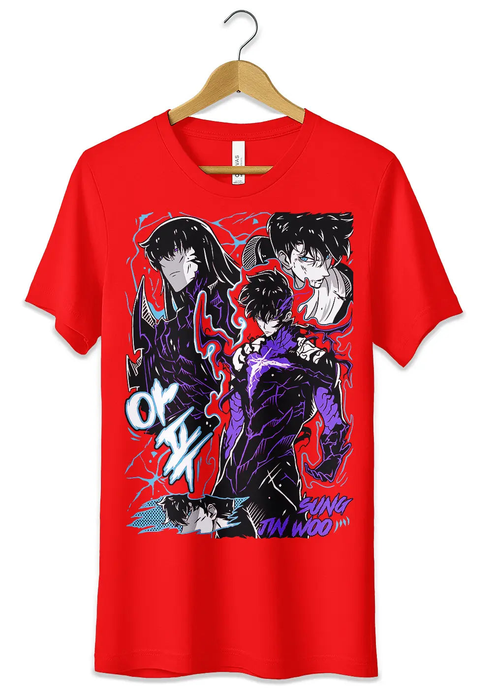 T-Shirt Maglietta Sung Jinwoo Solo Leveling Anime-0
