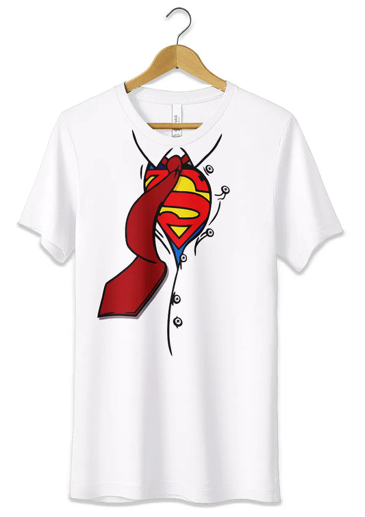 T-Shirt Maglietta Supereroi Superman Divertente-0