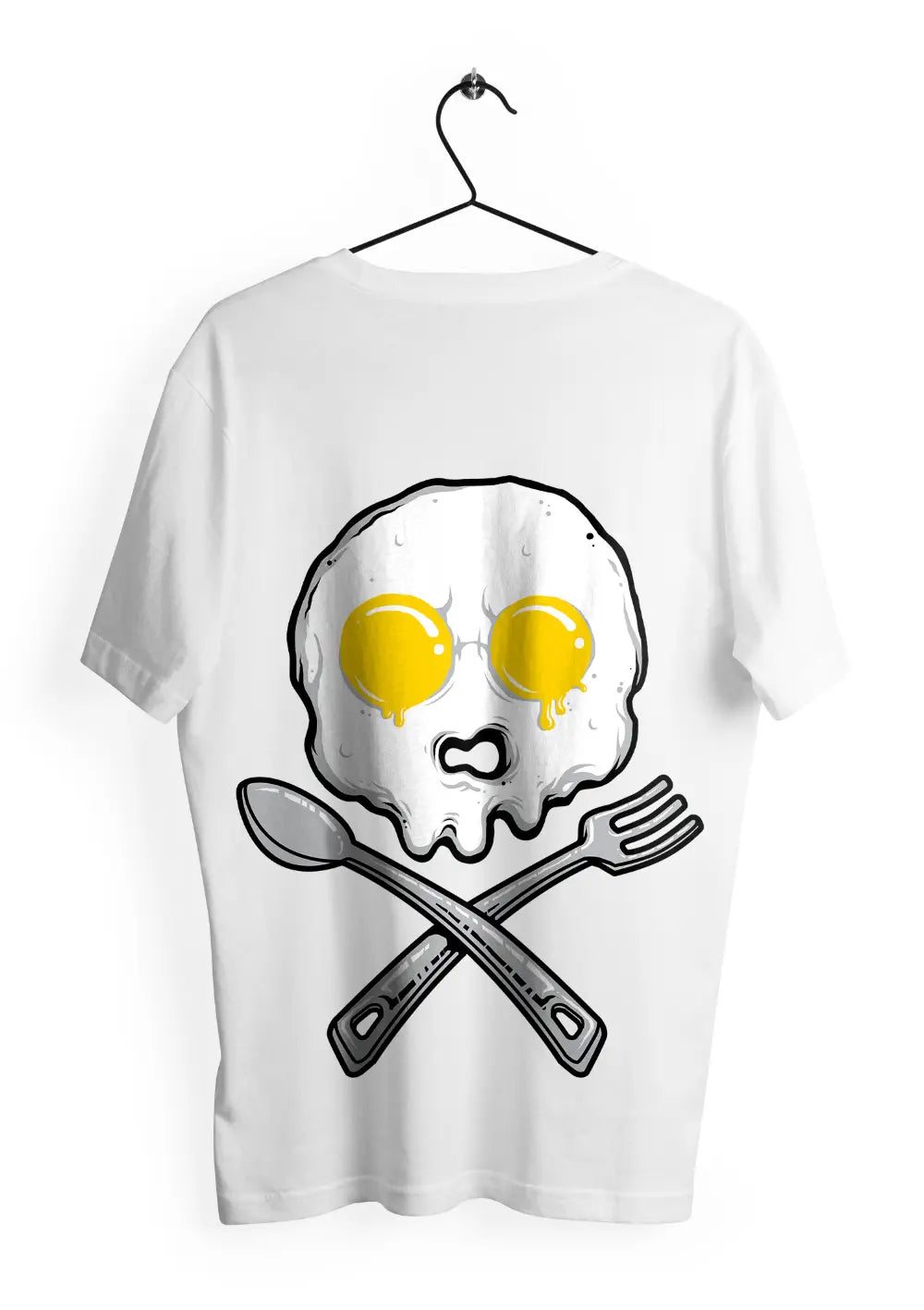 T-Shirt Maglietta Oversize Teschio Uova Urban Streetwear Style-1