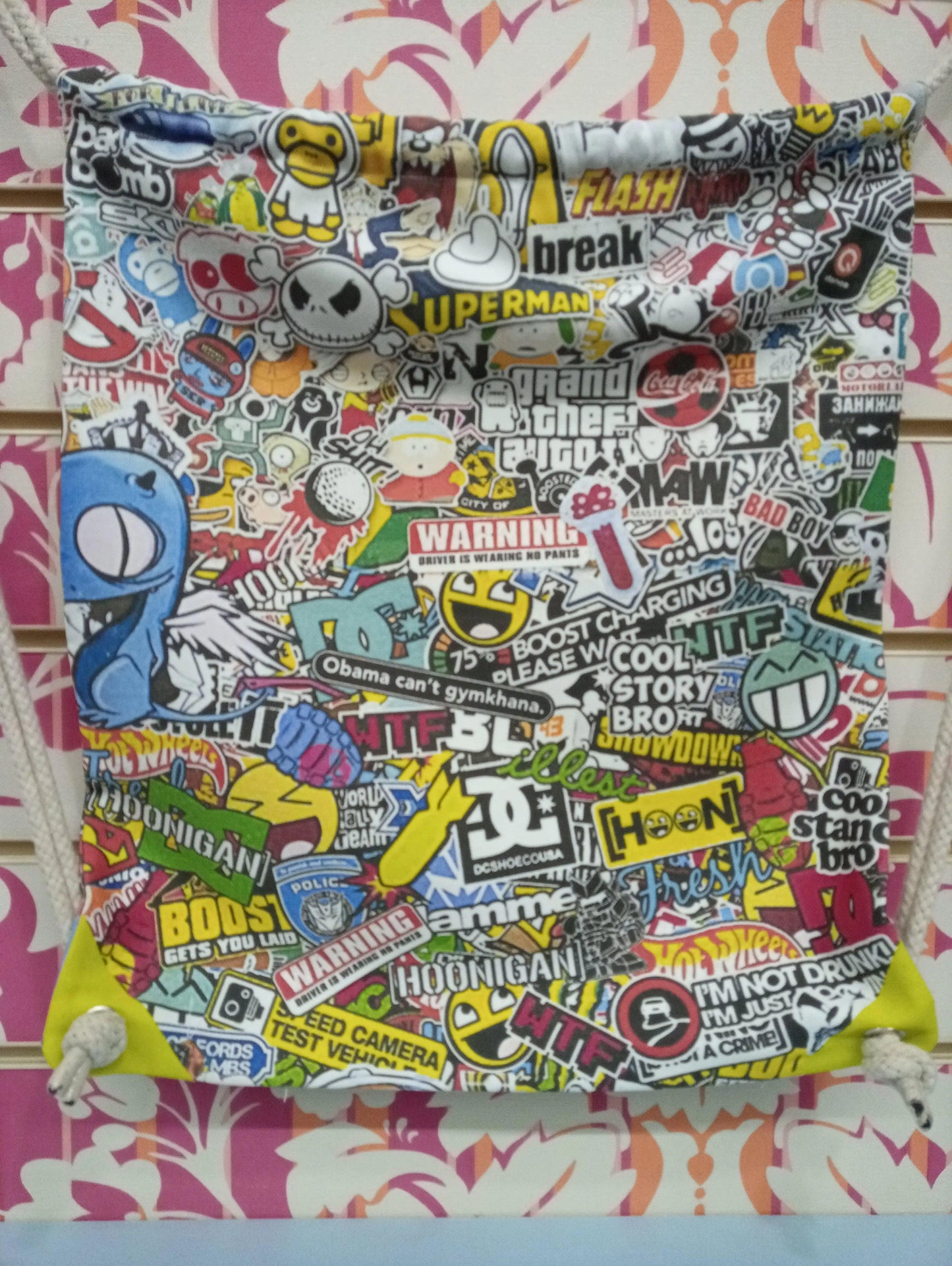 Zaino a sacca 009 GRAFFITI ANIMATE STREET STYLE PRINT