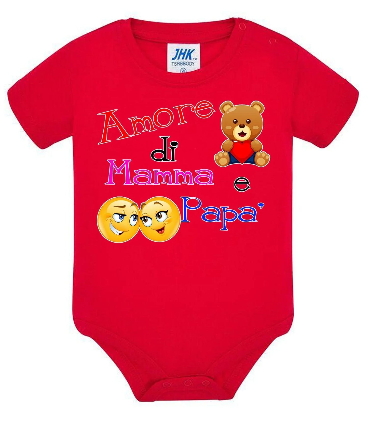 Amore di Mamma e Papà Body da bambino/a a maniche corte 100% cotone JHK - STREET STYLE