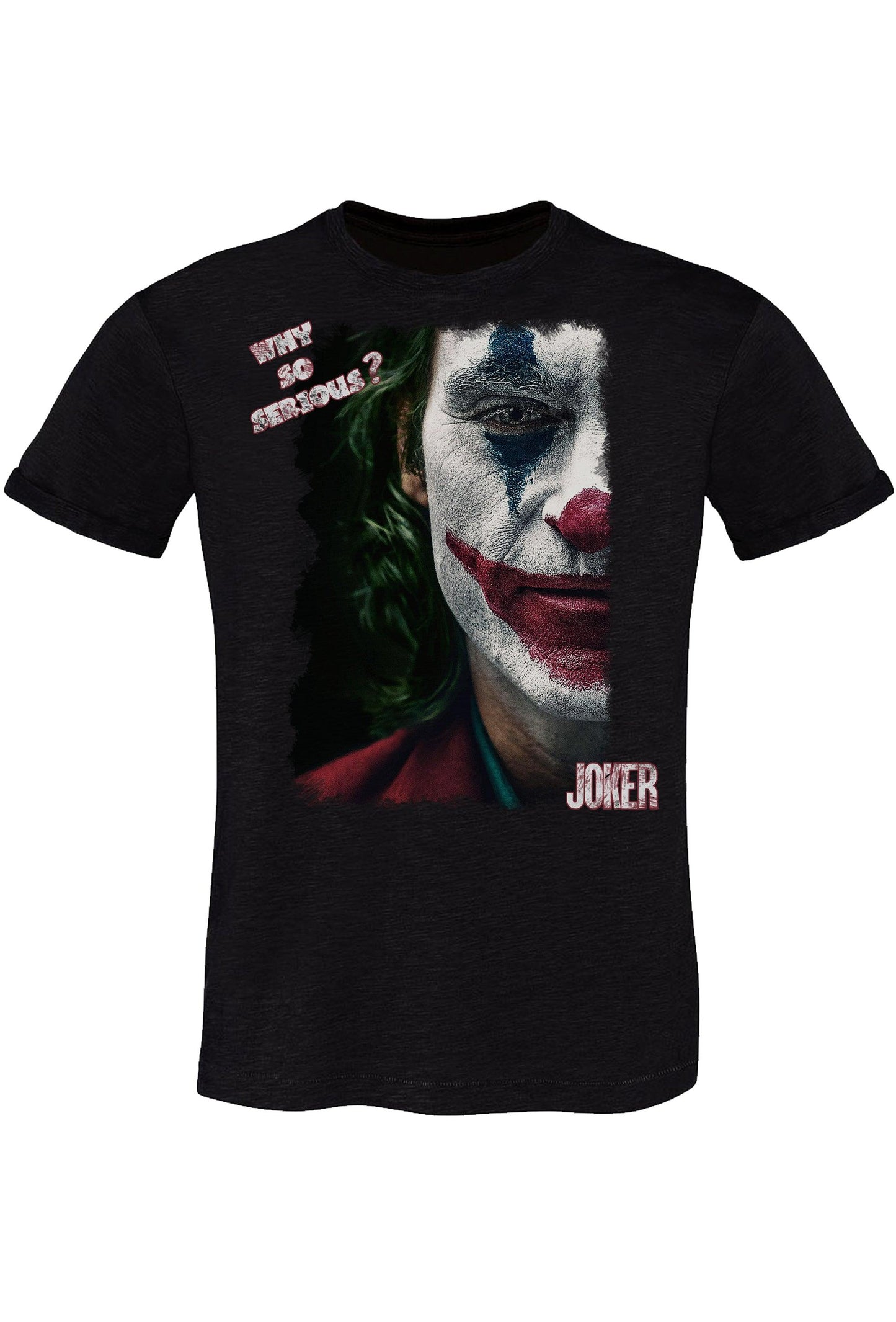 Face of Joker Art. 18-20-15 T-Shirt Urban Men Uomo 100% Cotone Fiammato STREET STYLE