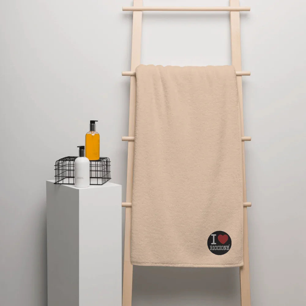 I LOVE RICCIONE Oversized Turkish cotton towel - STREET STYLE