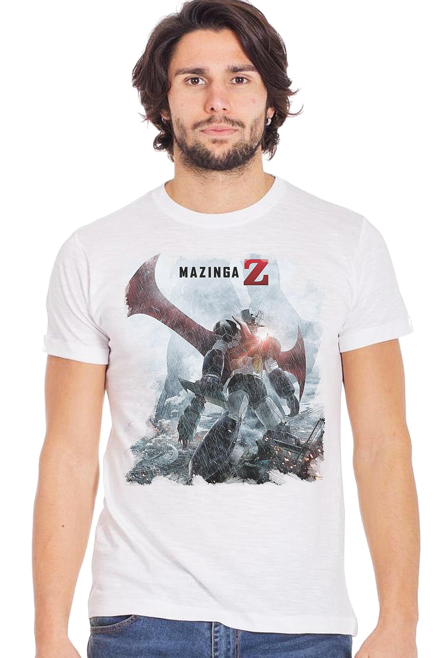 Mazinga Z Robot Art. 1501 T-Shirt Urban Men Uomo 100% Cotone Fiammato STREET STYLE