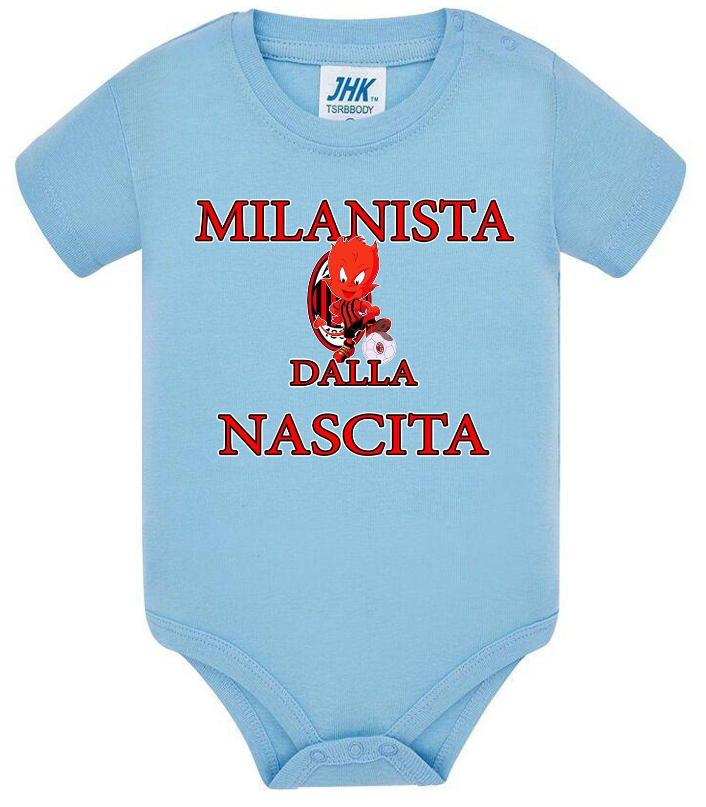 Milanista Dalla Nascita Body da bambino/a a maniche corte 100% cotone JHK STREET STYLE PRINT