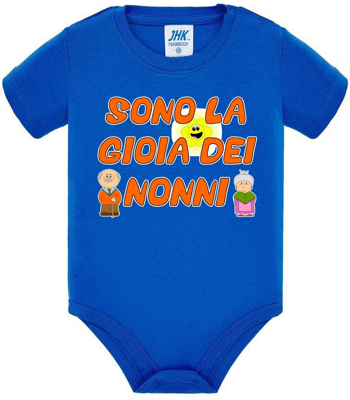 Sono la Gioia Dei Nonni Body da bambino/a a maniche corte 100% cotone JHK STREET STYLE PRINT