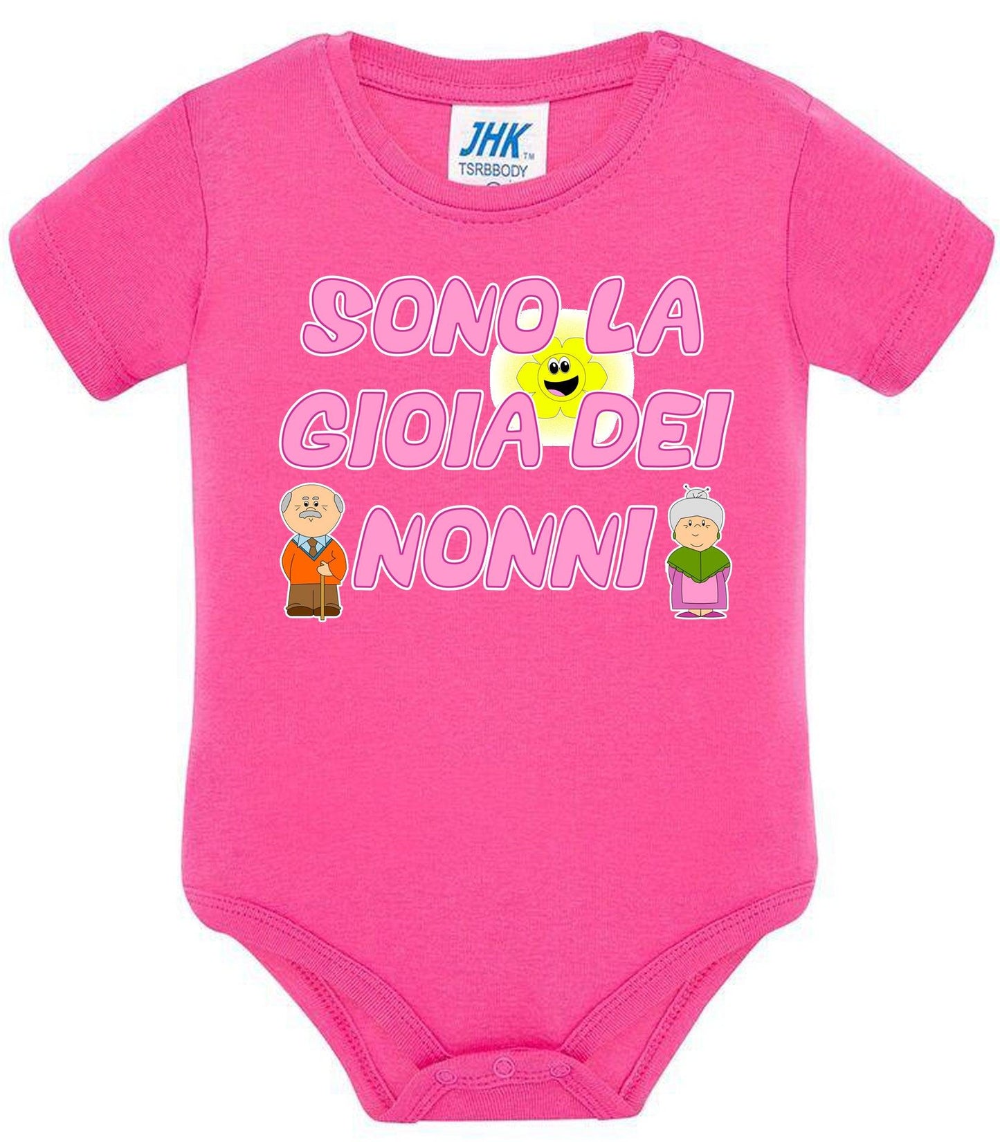 Sono la Gioia Dei Nonni Body da bambino/a a maniche corte 100% cotone JHK STREET STYLE PRINT
