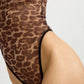 Sheer Mesh Stretch Bodysuit Blush The Mesh Leopard - STREET STYLE
