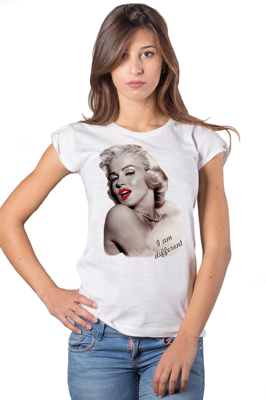 Marilyn Monroe Cantante Attrice The Legend 17-2 Lady Donna 100% Cotone Pettinato JK