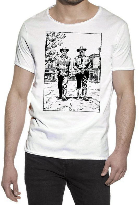Tex The Legend Stilizzato 2000-0 T-shirt Urban Slub Men Uomo 100% Cotone Fiammato JK