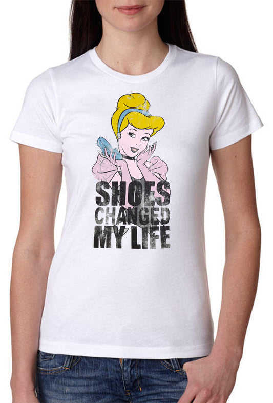 Cenerentola  Shoes Changed my Life Princess Cartoon 2050-11 Lady Donna 100% Cotone Pettinato JK