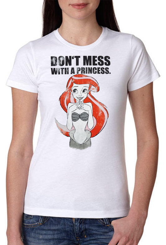 Sirenetta Dont Mess Princess Cartoon 2050-12 Lady Donna 100% Cotone Pettinato JK