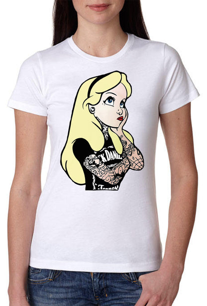 Alice Jack Daniel Princess Cartoon 2050-2-1 Lady Donna 100% Cotone Pettinato JK