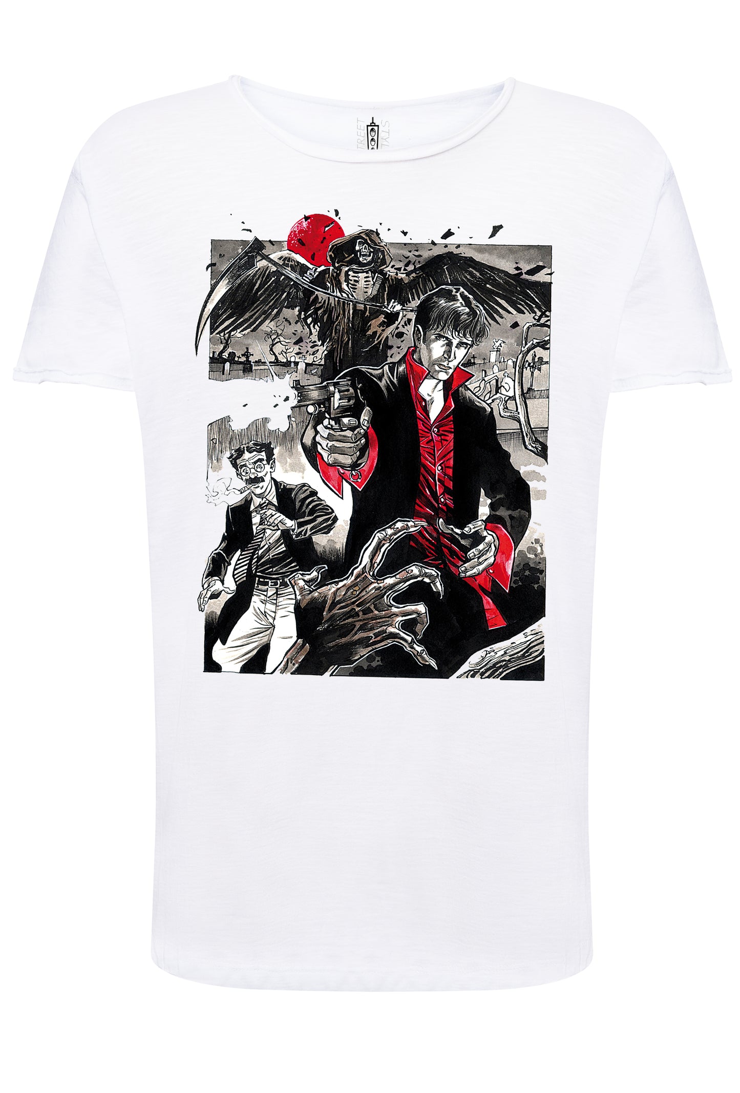 Dylan Dog Film Cinema 2058-1 T-shirt Urban Slub Men Uomo 100% Cotone Fiammato JK