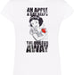 An Apple the Doctor Biancaneve Princess Cartoon 2050-10 Lady Donna 100% Cotone Pettinato JK