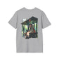 Bus Stop Girl - Anime World - Unisex T-Shirt - Back Print-4