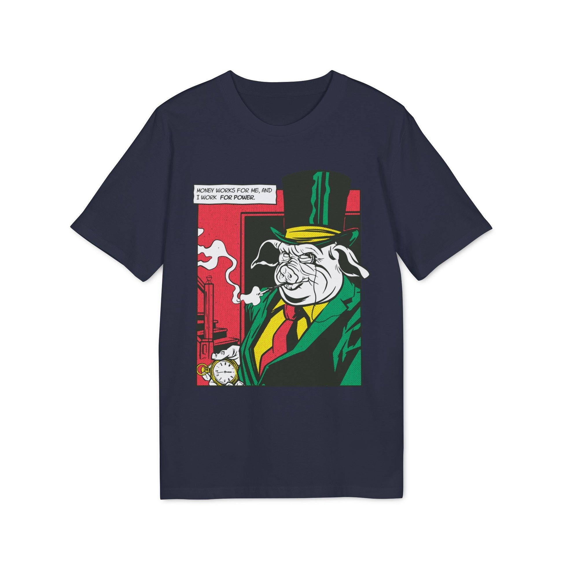 Boss Pig - Comic Mafia - Premium Bio Unisex T-Shirt - Front Print-5