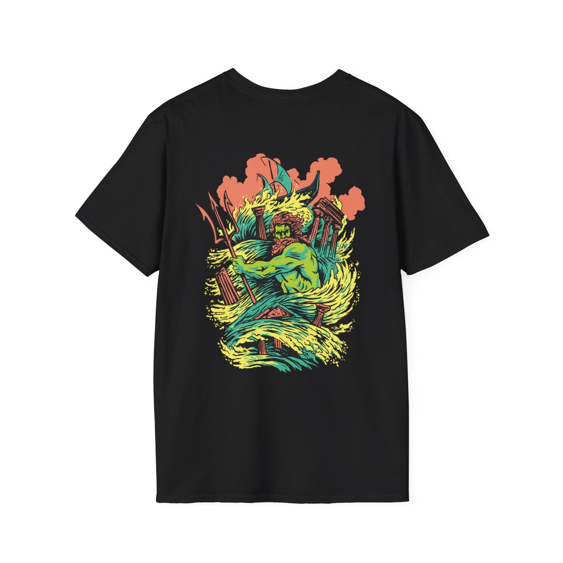 Poseidon - Greek Mythology - Unisex T-Shirt - Back Print-0
