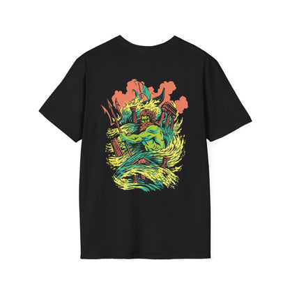 Poseidon - Greek Mythology - Unisex T-Shirt - Back Print-0