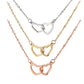 Double Heart Name Necklace - couples necklace-0