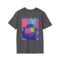 Cyberpunk Cat - Anime World - Unisex T-Shirt - Back Print-1