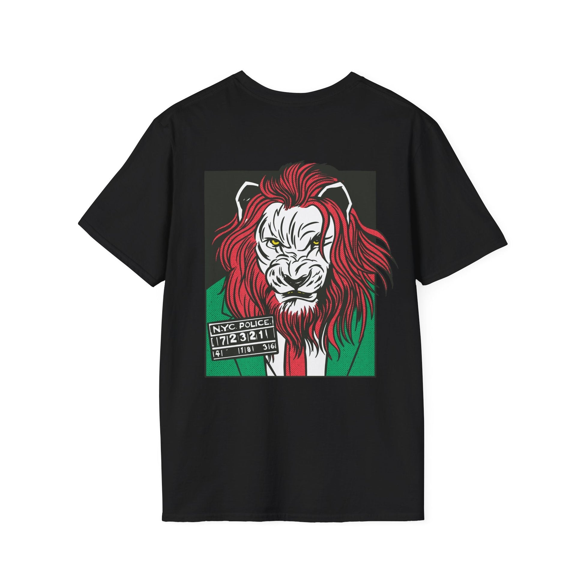 Lion - Comic Mafia - Unisex T-Shirt - Back Print-0