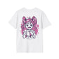 Anime Girl sketched - Anime World - Unisex T-Shirt - Back Print-3