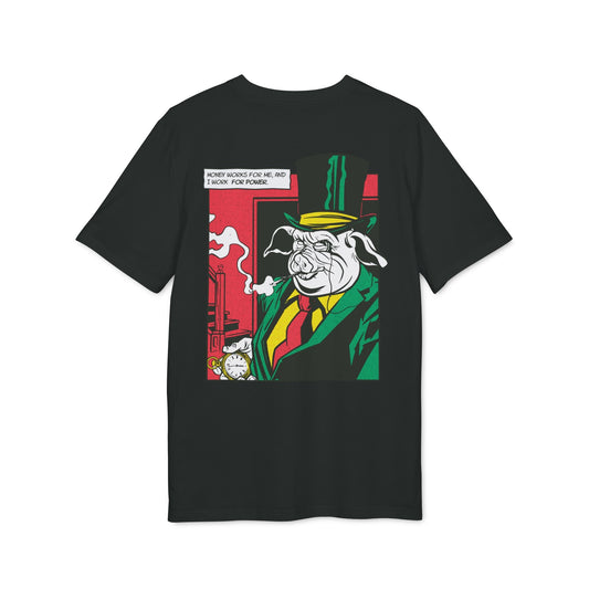 Boss Pig - Comic Mafia - Premium Bio Unisex T-Shirt - Back Print-0