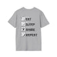 Eat Sleep Anime Repeat - Anime World - Unisex T-Shirt - Back Print-1