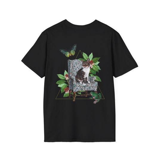 Cat - Quirky Collage - Unisex T-Shirt - Back Print-0