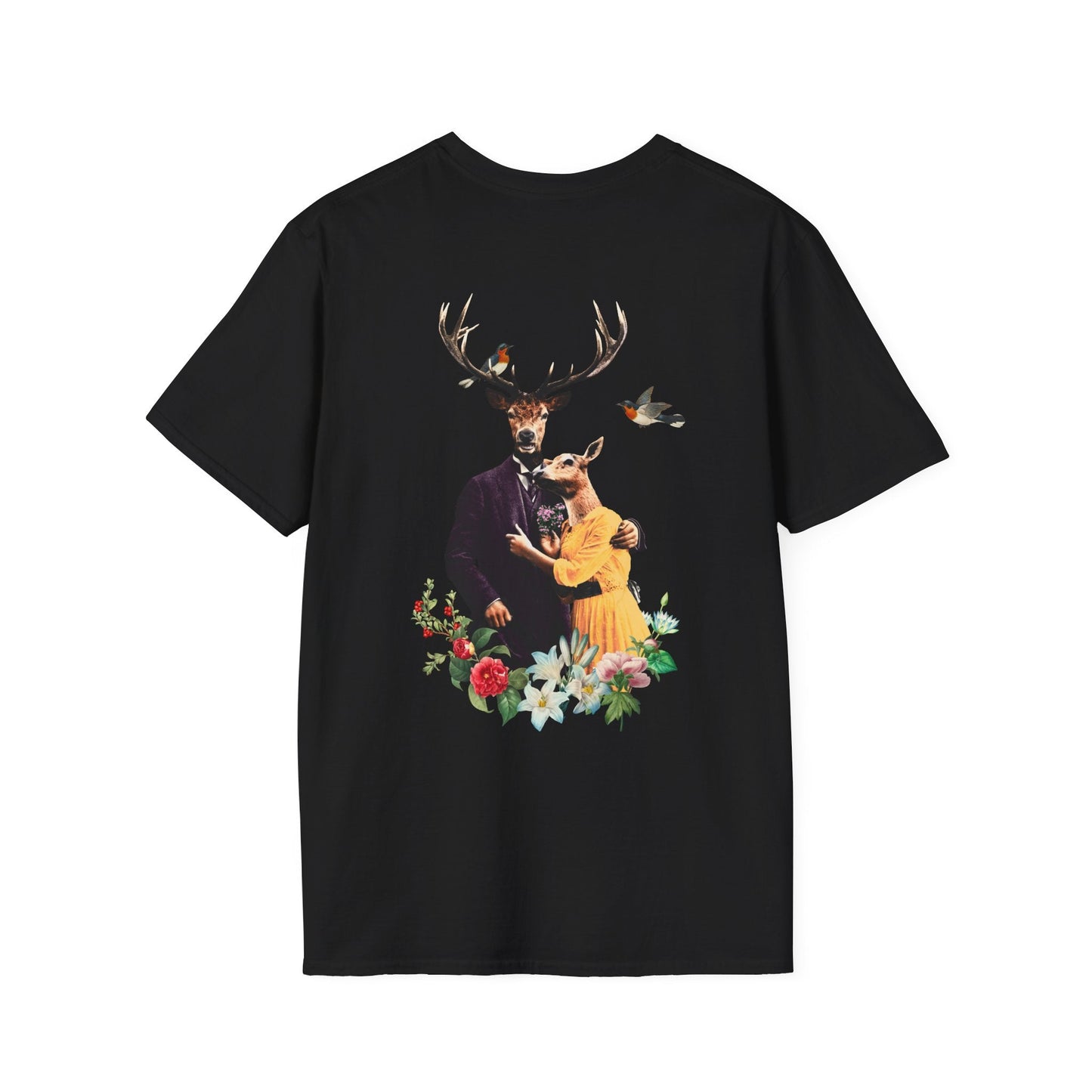 Deers - Animal Human - Unisex T-Shirt - Back Print-0