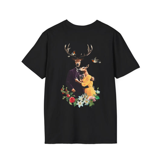Deers - Animal Human - Unisex T-Shirt - Back Print-0
