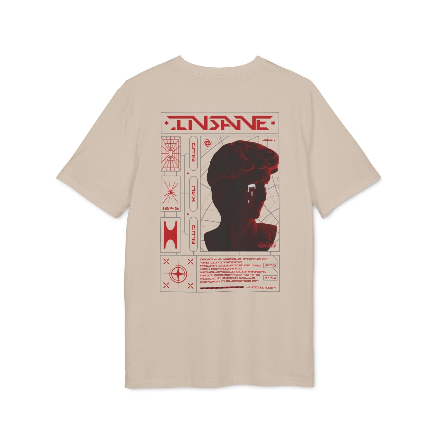 Insane David - Gods Way - Premium Bio Unisex T-Shirt - Back Print-6