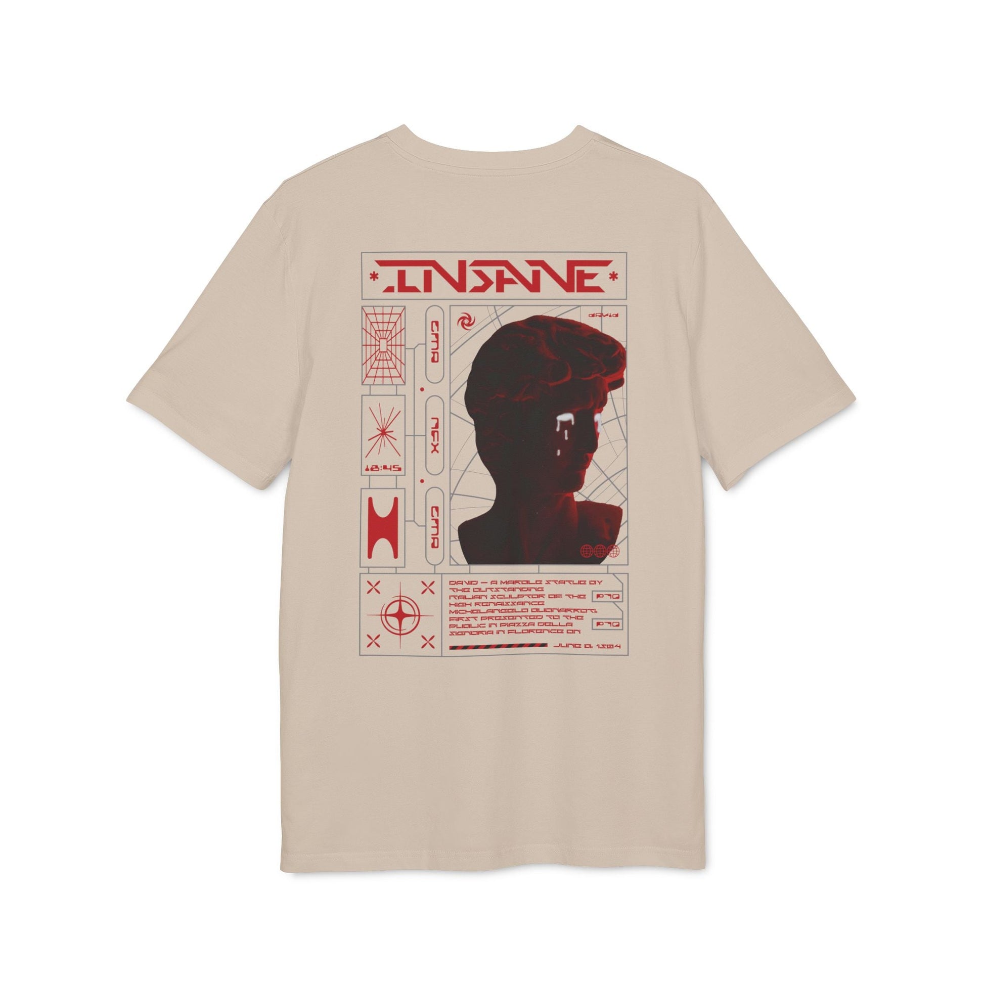 Insane David - Gods Way - Premium Bio Unisex T-Shirt - Back Print-6